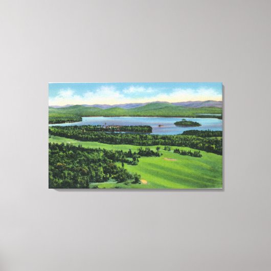 Uitzicht van Saranac Inn Golf Course & Canvas Afdruk (Voorkant)