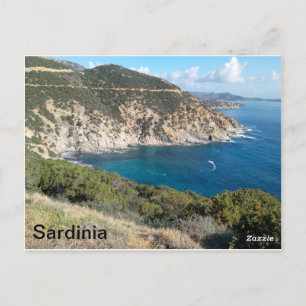 Uitzicht van Sardinië panoramisch Briefkaart
