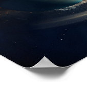 Uitzicht van Saturnus uit de ruimte Poster (Hoek)