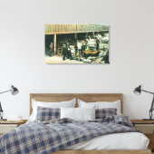 Uitzicht van scheepsbemanningen canvas afdruk (Insitu (Slaapkamer))