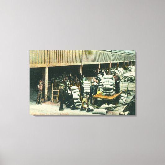Uitzicht van scheepsbemanningen canvas afdruk (Voorkant)