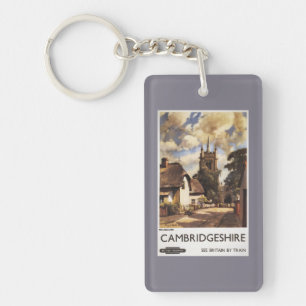 Uitzicht van schilderachtig land British Railways Sleutelhanger