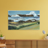Uitzicht van Seal Rock tussen Waldport en Canvas Afdruk (Insitu (Woonkamer))