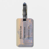 Uitzicht van Seattle in het centrum van het footba Bagagelabel (Achterkant verticaal)