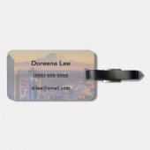 Uitzicht van Seattle in het centrum van het footba Bagagelabel (Achterkant horizontaal)