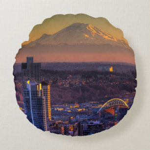 Uitzicht van Seattle in het centrum van het footba Rond Kussen
