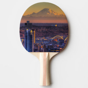 Uitzicht van Seattle in het centrum van het footba Tafeltennisbatje