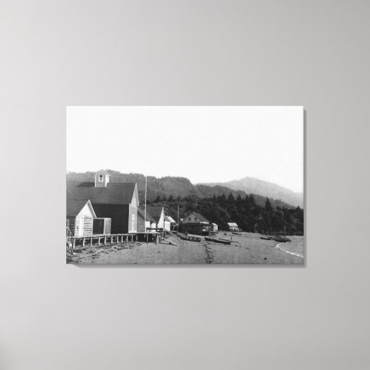 Uitzicht van Seldovia, foto van Alaska Canvas Afdruk (Voorkant)