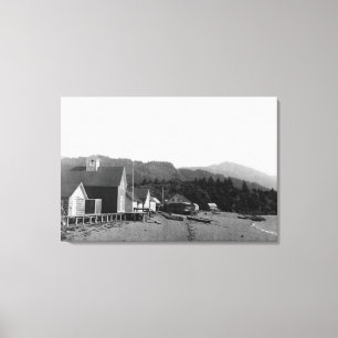 Uitzicht van Seldovia, foto van Alaska Canvas Afdruk