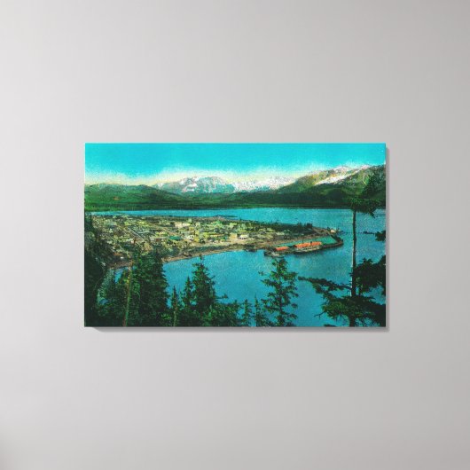 Uitzicht van Seward, AlaskaSeward, AK Canvas Afdruk (Voorkant)