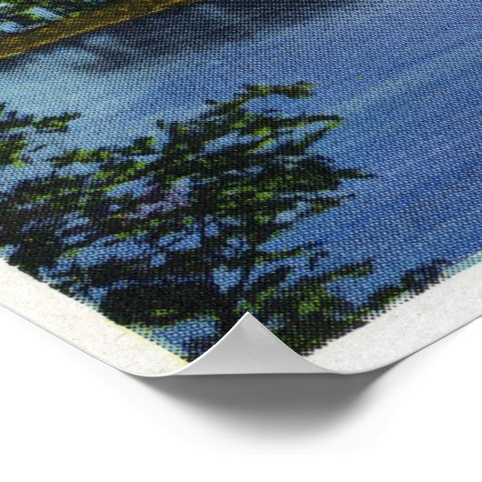 Uitzicht van Shelving Rock Mountain Poster (Hoek)