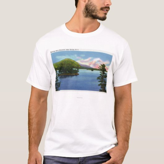 Uitzicht van Shelving Rock Mountain T-shirt (Voorkant)