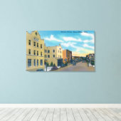 Uitzicht van Sherman AvenueCoeur d'Alene, ID Canvas Afdruk (Insitu (Houten vloer))