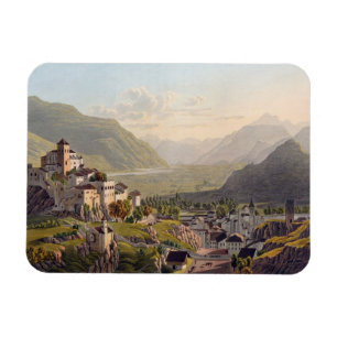 Uitzicht van Sion, illustratie uit 'Voyage Pittore Magneet