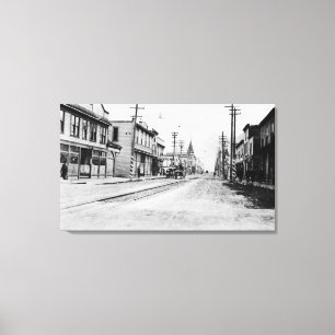 Uitzicht van Skagway, foto van Alaska Canvas Afdruk