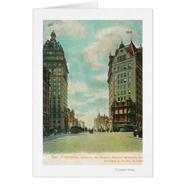 Uitzicht van Skyscrapers dat 1906 overleefde (Voorkant)