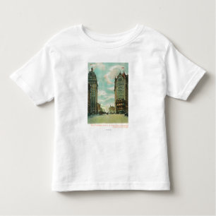 Uitzicht van Skyscrapers dat 1906 overleefde Kinder Shirts