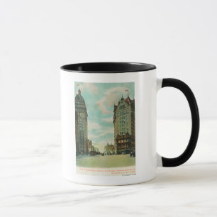 Uitzicht van Skyscrapers dat 1906 overleefde Mok