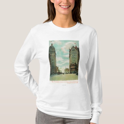 Uitzicht van Skyscrapers dat 1906 overleefde T-shirt (Voorkant)