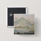 Uitzicht van Snowdon Vierkante Button 5,1 Cm (Voorkant /achterkant)