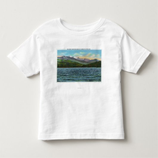 Uitzicht van Snowy Mts van de Tupper Lake Road Kinder Shirts (Voorkant)