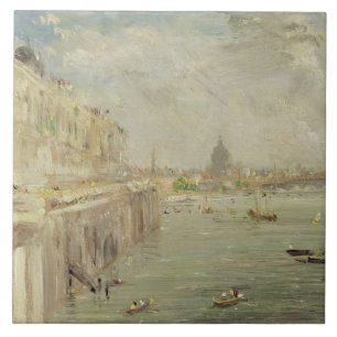 Uitzicht van Somerset House Terrace en St. Paul's, Tegeltje