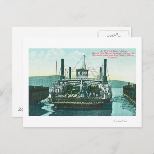 Uitzicht van SP Ferry Boat Solano in Dock 2 Briefkaart (Voorkant / Achterkant)