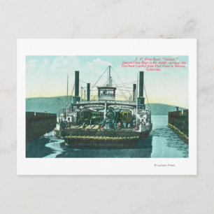 Uitzicht van SP Ferry Boat Solano in Dock 2 Briefkaart