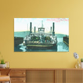 Uitzicht van SP Ferry Boat Solano in Dock 2 Canvas Afdruk (Insitu (Woonkamer))