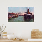 Uitzicht van SP RR DrawbridgeOakland, CA Poster (Keuken)