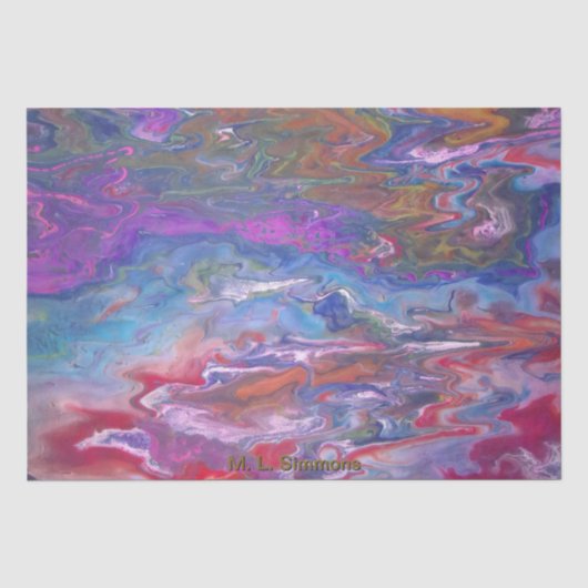 Uitzicht van Space Paint Flow Art Tissuepapier (Voorkant)