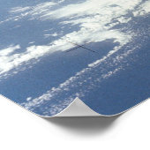 Uitzicht van Space Shuttle Challenger boven de aar Poster (Hoek)