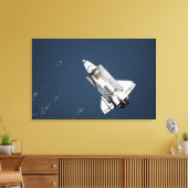 Uitzicht van Space Shuttle Discovery 2 vanuit de l Canvas Afdruk (Insitu (Woonkamer))
