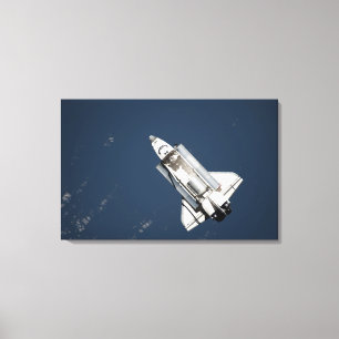 Uitzicht van Space Shuttle Discovery 2 vanuit de l Canvas Afdruk