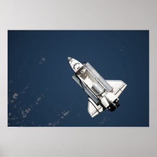 Uitzicht van Space Shuttle Discovery 2 vanuit de l Poster