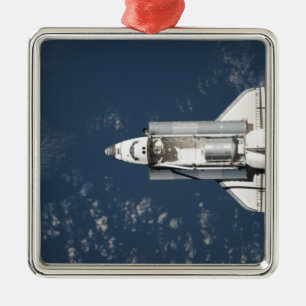 Uitzicht van Space Shuttle Discovery 3 Metalen Ornament