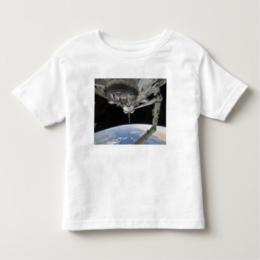 Uitzicht van Space Shuttle Discovery Kinder Shirts (Voorkant)