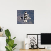 Uitzicht van Space Shuttle Discovery van ISS (STS- Poster (Thuiskantoor)