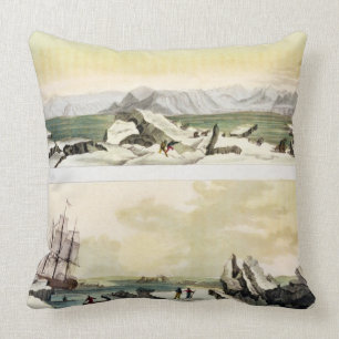 Uitzicht van Spitsbergen met "The Dorothea" (kleur Kussen