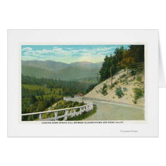 Uitzicht van Spruce Hill voor Keene Valley (Voorkant Horizontaal)