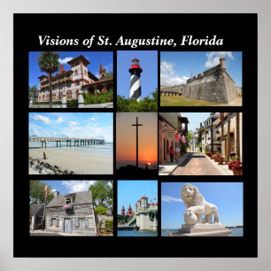 Uitzicht van St. Augustine Florida Poster