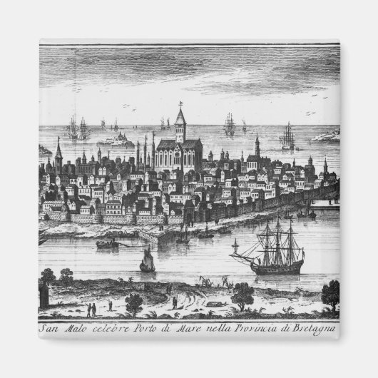 Uitzicht van St. Malo Magneet (Voorkant)