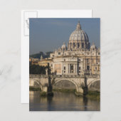 Uitzicht van St. Peter met de Ponte Sant' Angelo Briefkaart (Voorkant / Achterkant)