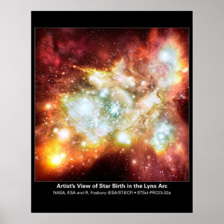 Uitzicht van Star Birth in de Lynx Arc Poster