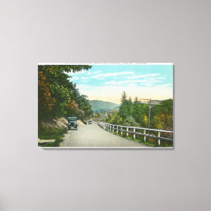 Uitzicht van State Hwy naar Warrensburg Canvas Afdruk