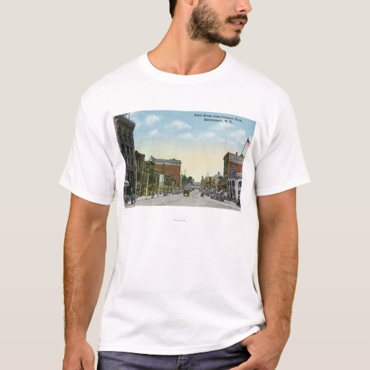 Uitzicht van State Street van Crescent Park T-shirt (Voorkant)