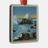 Uitzicht van Surf langs de rots Metalen Ornament (Rechts)