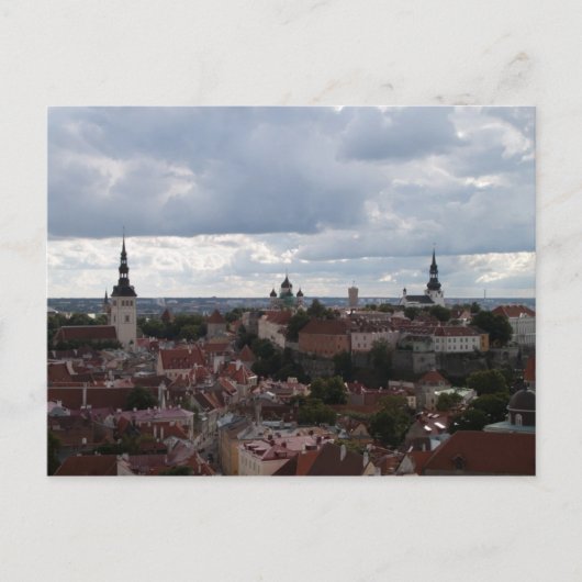 Uitzicht van Tallinn Briefkaart (Voorkant)