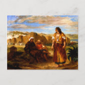 Uitzicht van Tanger met twee zittende Arabieren Briefkaart (Voorkant)