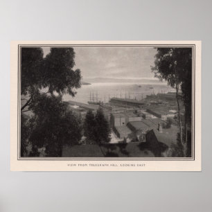 Uitzicht van Telegraph Hill, naar het oosten geric Poster